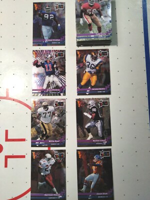 1993 WILD CARD STAT SMASHERS ROOKIES Complete Set Chrome Bettis Rookie Strahan