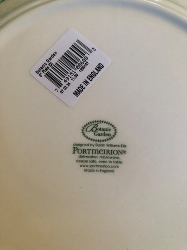 Portmeirion Botanic Garden BEGONIA Salad Plate--NWT - Picture 4 of 4