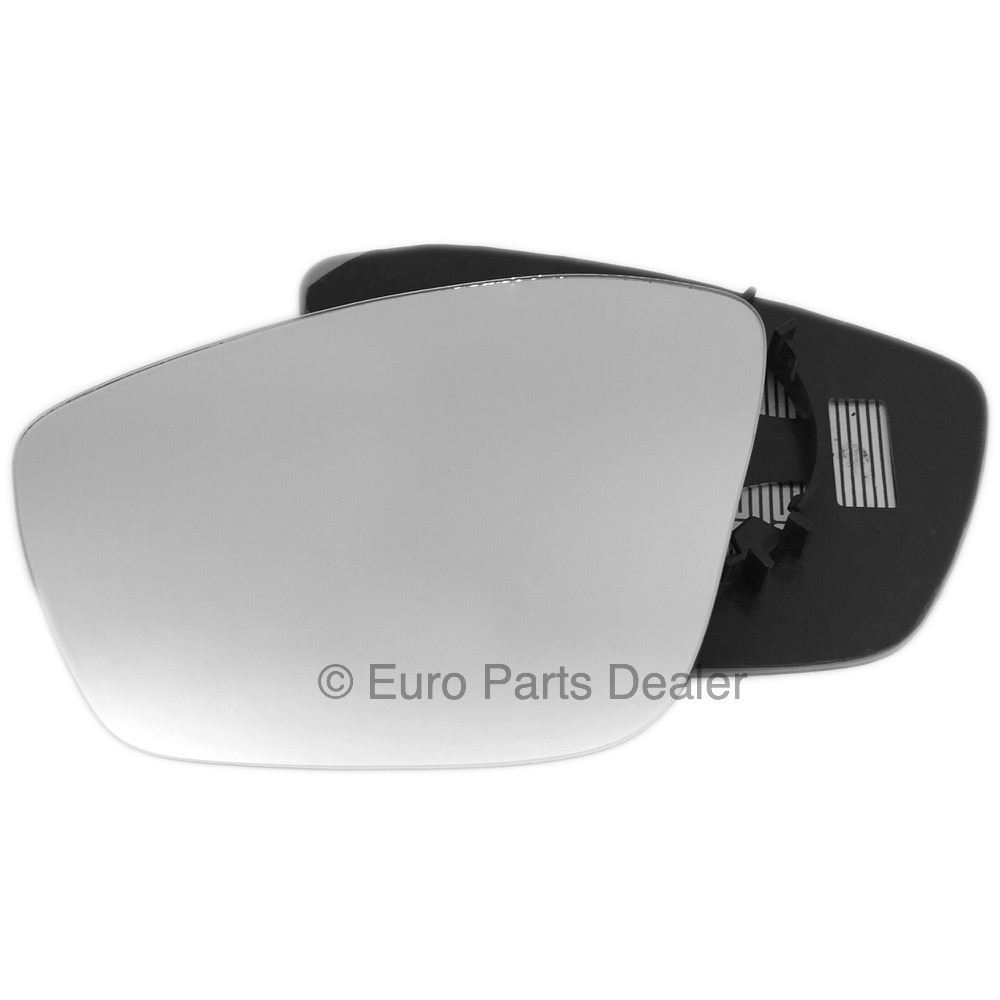 Left passenger side mirror glass with clip for Peugeot 208 2012-19 heated