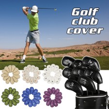 PU Leather Golf Iron Head 12PCS Covers Protector Thick Club Golf Iron Headcover