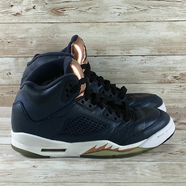 jordan 5 blue and bronze