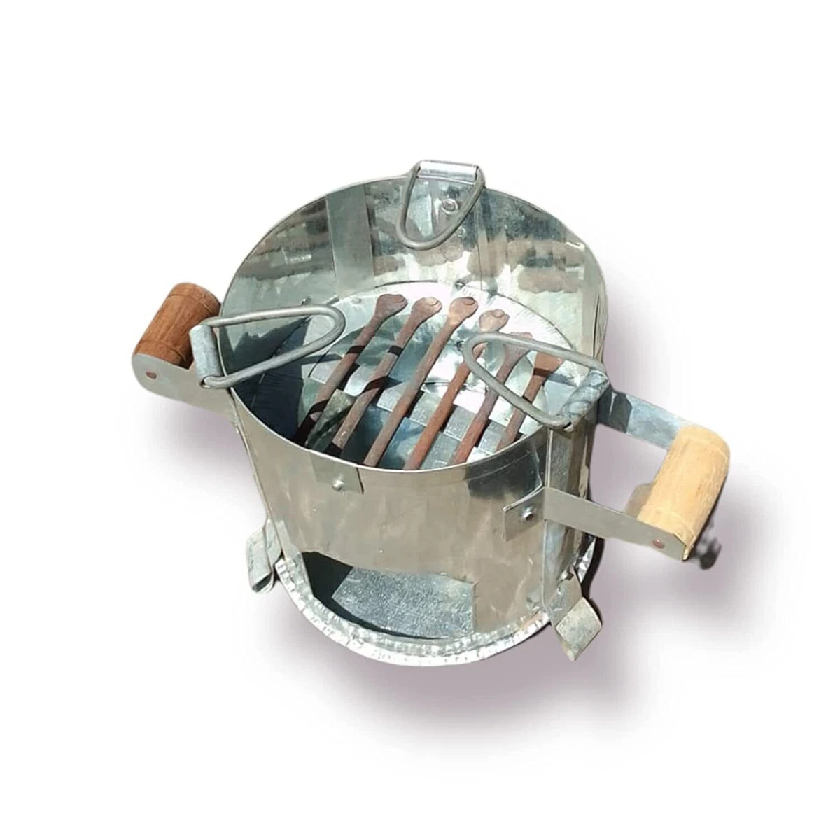 Metal Iron Black Ashtray-Sigdi Chulha-Angeethi-Coal Charcoal Keeper-Gas  Stove | eBay