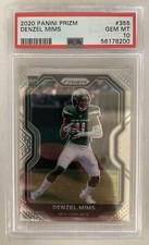 2020 Panini Prizm Denzel Mims RC Rookie PSA 10 Gem Mint #355 New York Jets 💎