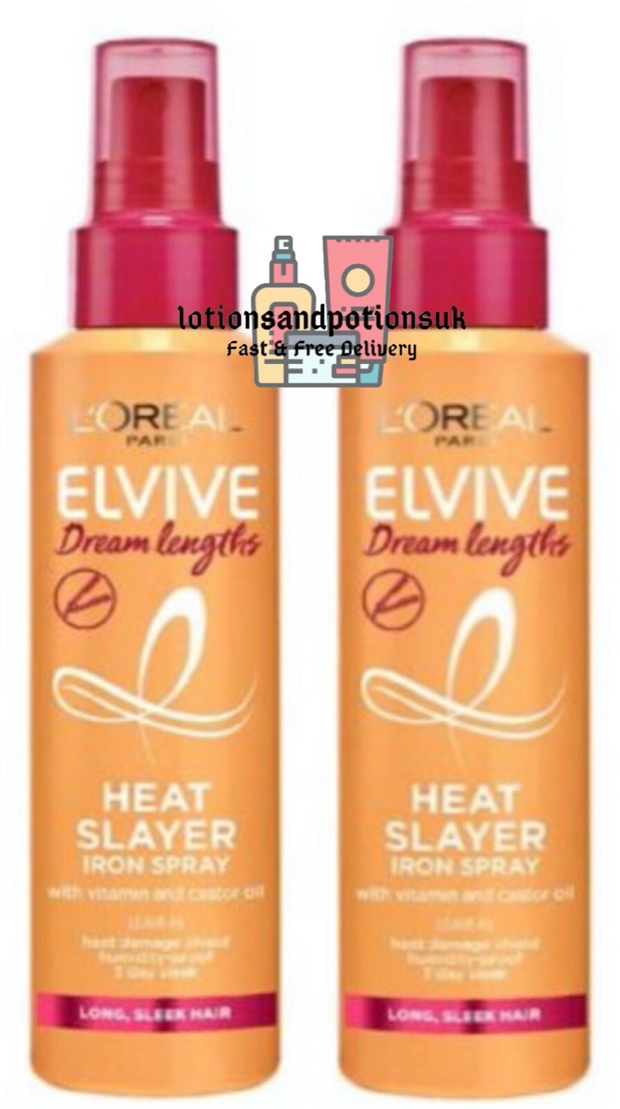 2 X Loreal Dream Lengths HEAT SLAYER Iron Spray 150ML eBay