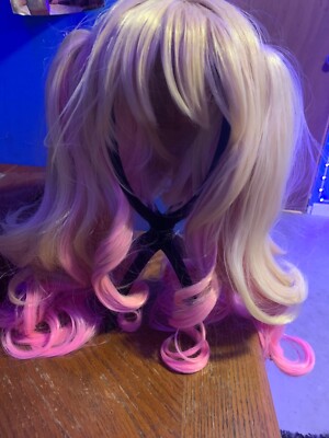 Saki Tenma Cosplay (yellow, medium womens, includes lashes &slightly styled wig)