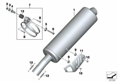 Parafuso Torx M6X31-A2-70 original BMW 18127711990 para F700GS F800S F800ST F800GT - Imagem 2 de 4