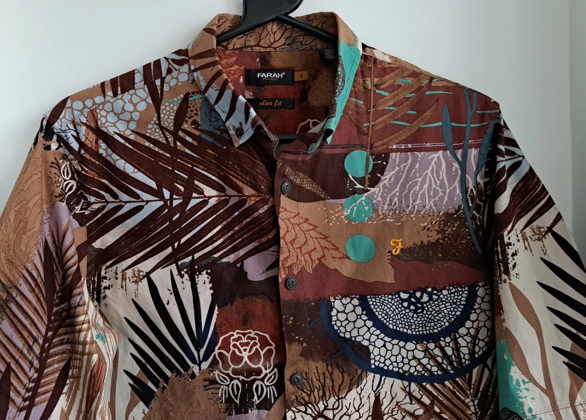 Farah Vintage Slim Tropical Hawaiian Shirt 38