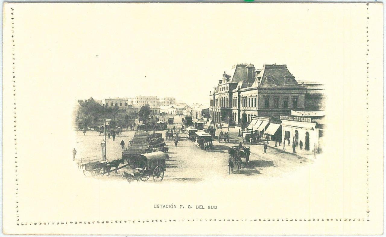 72041 - ARGENTINA - POSTAL STATIONERY letter CARD - TRANSPORT: Trams  TRAINS
