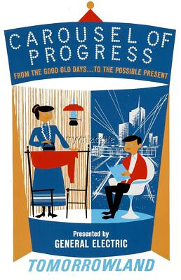TOMORROWLAND CAROUSEL OF PROGRESS 2'' x 3'' Fridge MAGNET ART DISNEYLAND