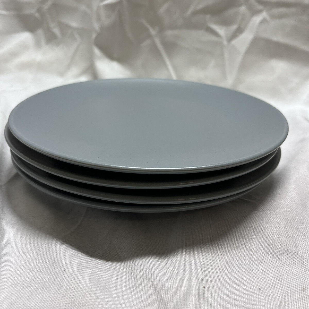 IKEA 12011 Matte Blue Gray Salad Plates 7-3/4 inch Discontinued