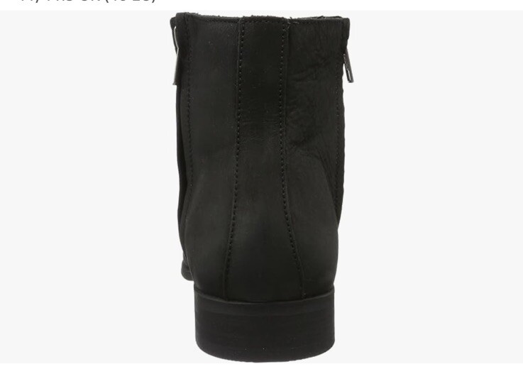 New Men”s Black Leather Ankle Boots Side Zipper Ruching 2  display picture 1