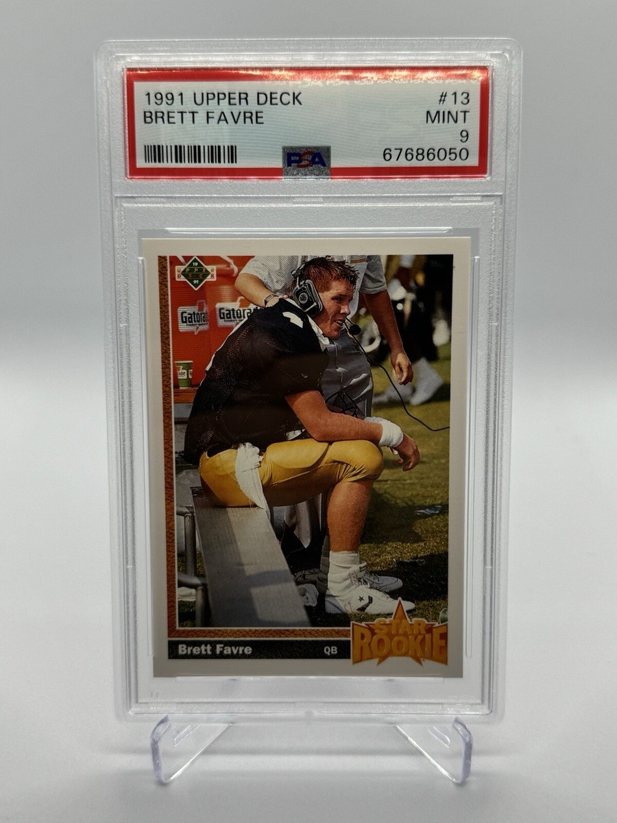 1991 Upper Deck Football Star Rookie Brett Favre PSA 9 Atlanta