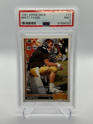 1991 Upper Deck Football Star Rookie Brett Favre PSA 9 Atlanta