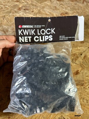 Kwik Goal Kwik Lock Soccer Net Clips (100 Clips) BLACK *READ*