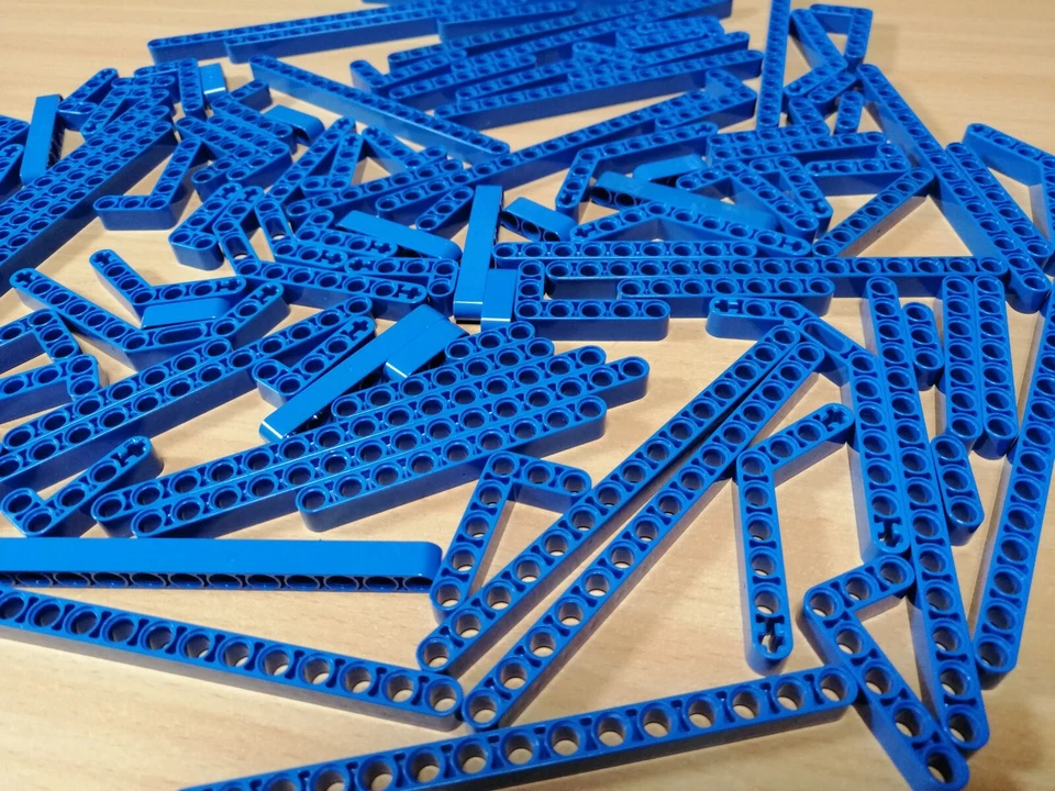 LEGO TECHNIC 100 Stück Liftarme blau / Lochstangen Technik Konvolut - Bild 2 von 4