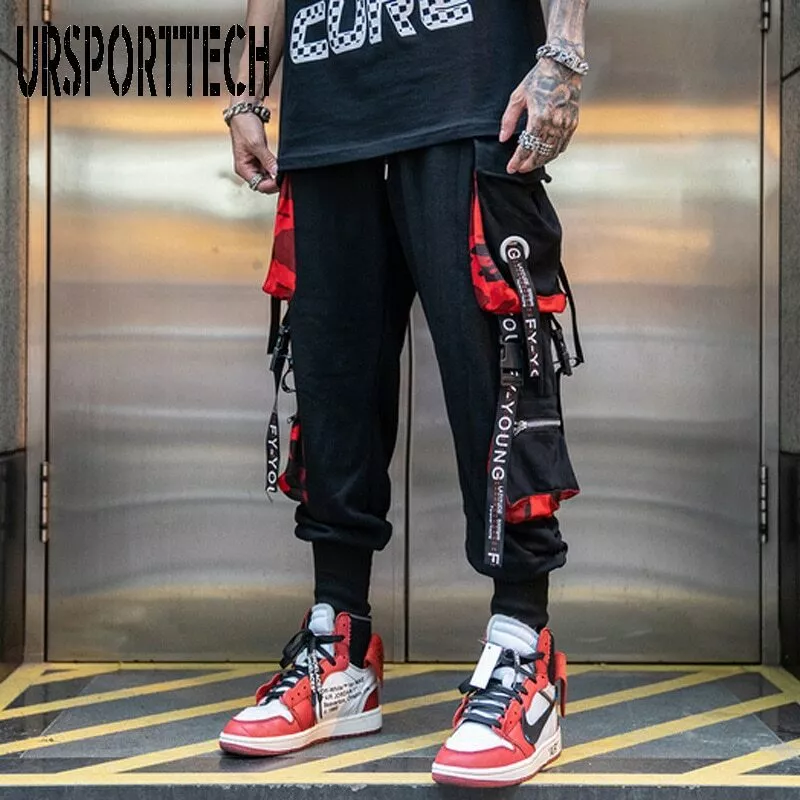 Pantalones De Hip Hop Para Hombre Deportivo De Carga Moda Con