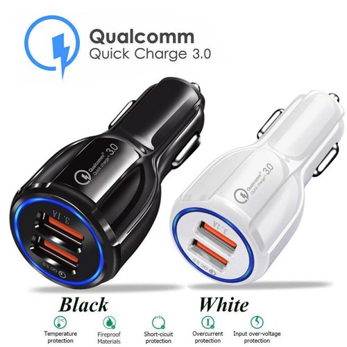 Quick Charge 3.0 In Car Charger 2 Ports USB Qualcomm QC Fast Charging Adapter