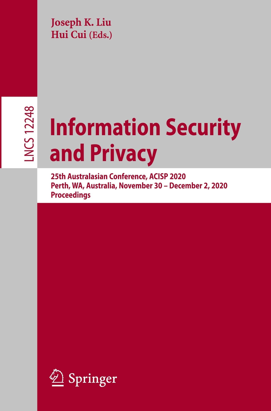 Thumbnail - Information Security And Privacy | Hui Cui (u. A.) | Taschenbuch |