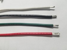 BOAT MARINE CAR 12 AWG PRIMARY WIRE WHITE GREEN RED BLACK TINNED STRANDED 25' EA