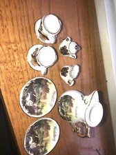 Miniature Coffee And Tea Set Heidelberg Germany Excellent Condition,set Of 10