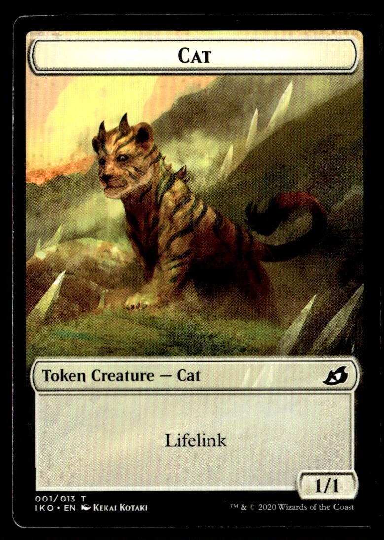 2020 Ikoria Lair of Behemoths Cat Token Common #1 MTG Collectible