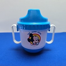 Vtg Playskool Baby Sippy Cup 1984 Mickey Mouse Disney Toddler Training Cup w Lid