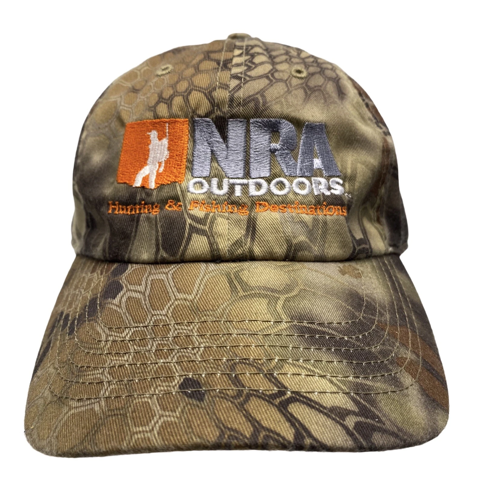 NRA Outdoors Camo Baseball Hat Hunting Fishing Destinations Adjustable