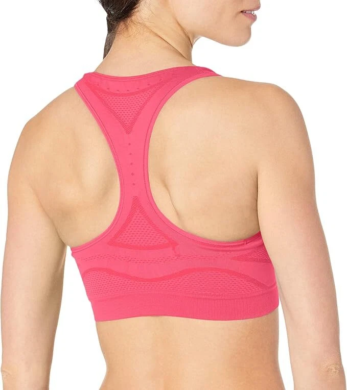 Sujetador deportivo Hanes sin costuras espalda deportiva soporte moderado con mecha de humedad CoolDRI Foto 3 de 4