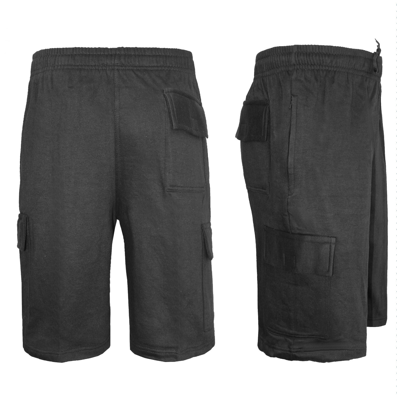 Men's Plain Soft Fleece Cargo Shorts Jogger Casual Gym Summer Activewear M2XL eBay