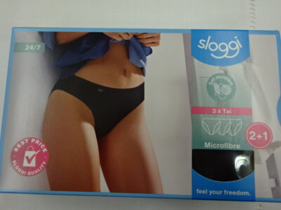3er Pack SLOGGI Tai - SCHWARZ - 24/7 Microfibre Slip - Gr. 38-48 - TRIUMPH 