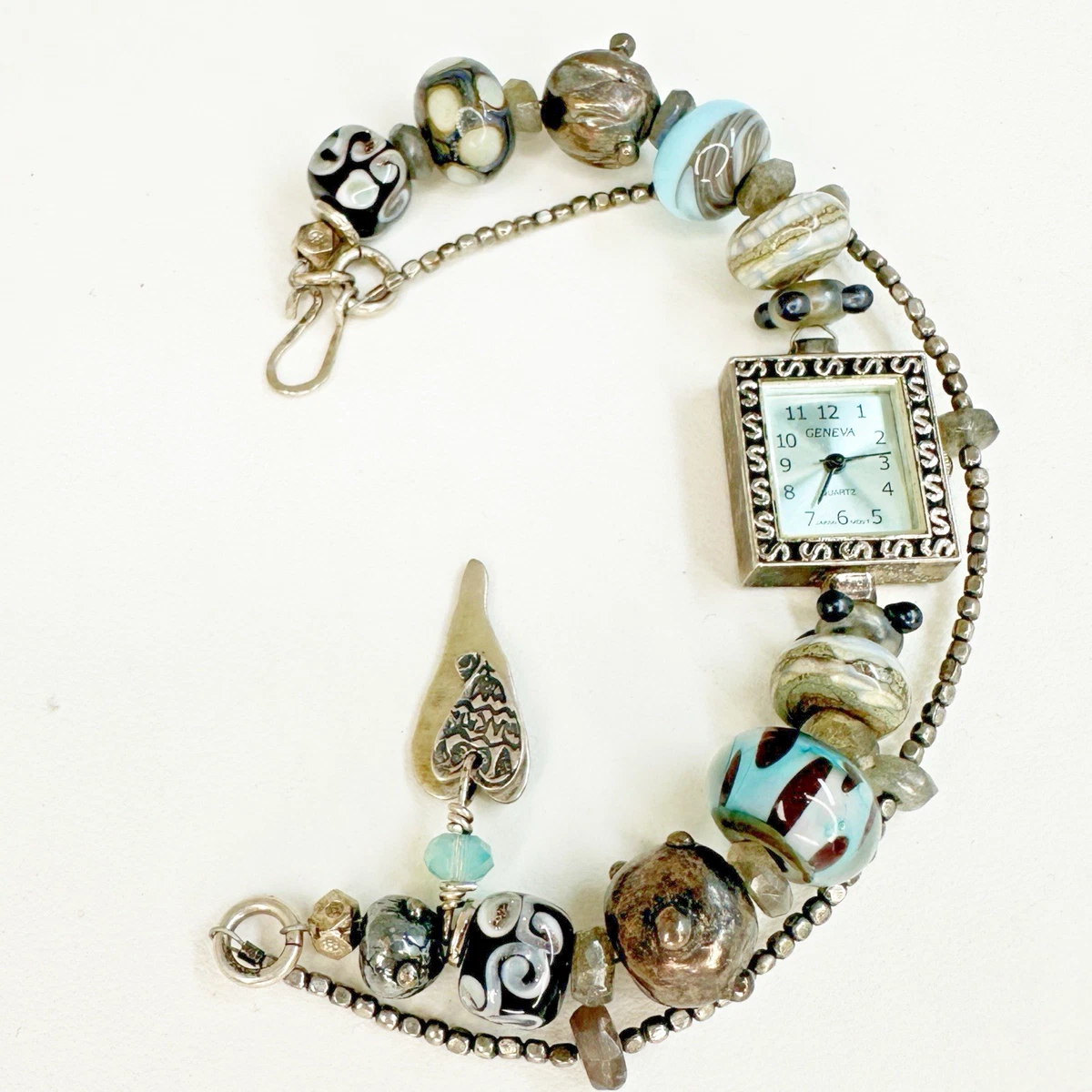 Geneva Sterling Silver Band Wristwatches for sale | eBay display picture 3