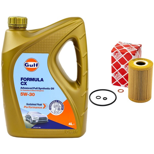 MotoröL Set Gulf Formula CX 5W-30 4 Liter + ÖLfilter FüR BMW 3Er 5Er Z3 E36 E46-image