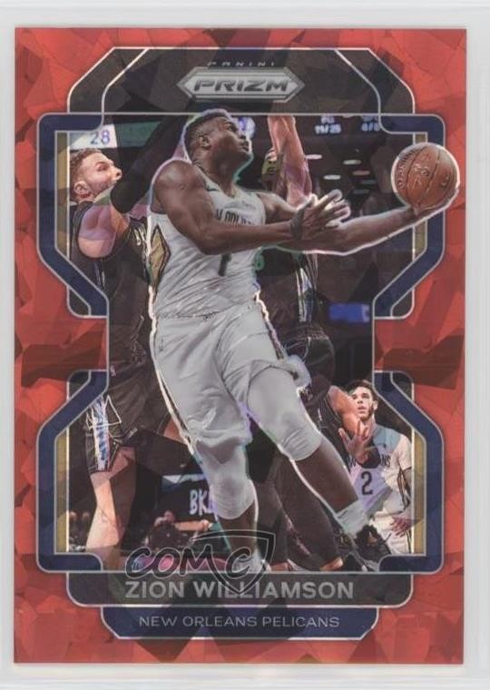 2021-22 Panini Prizm Red Ice Prizm Zion Williamson #108 0nr3
