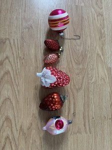Vintage Christmas Ornaments Lot Of 6