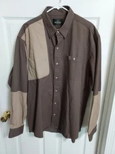 Redhead Xl Mens Brown Long Sleeve Button Front Shirt