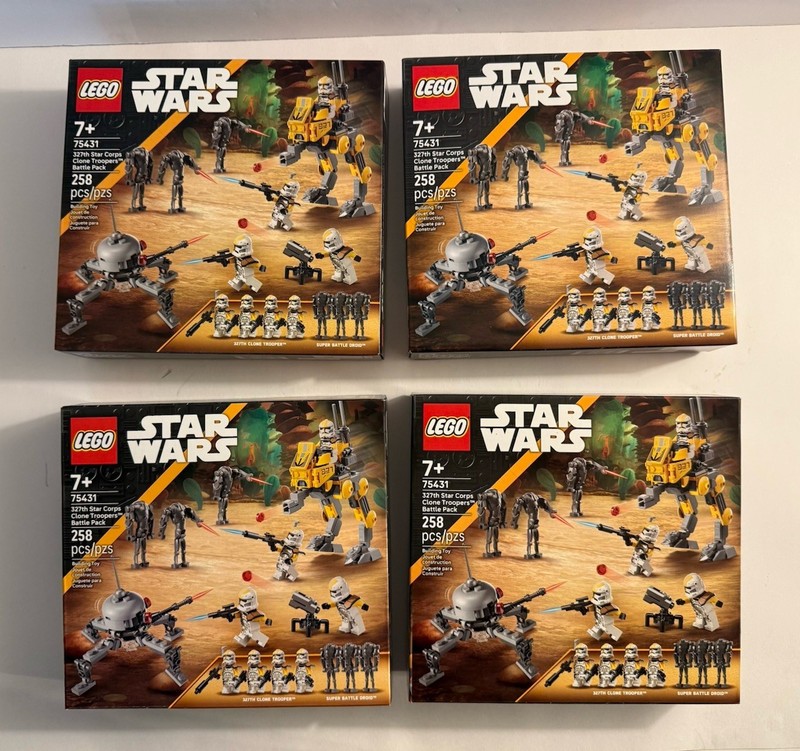 4 LEGO Star Wars 75431 Star Corps Clone Troopers Battle Pack SEALED READ