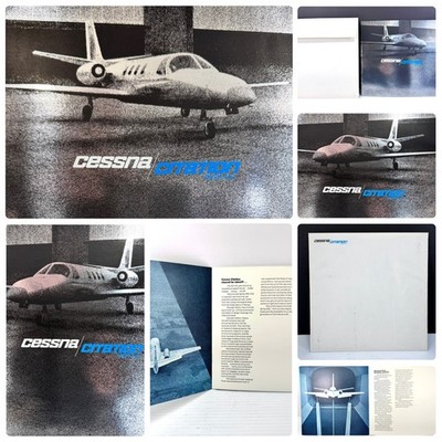 Vintage Factory Cessna Citation Series 500 Glossy Silver Cover Brochure c.1970