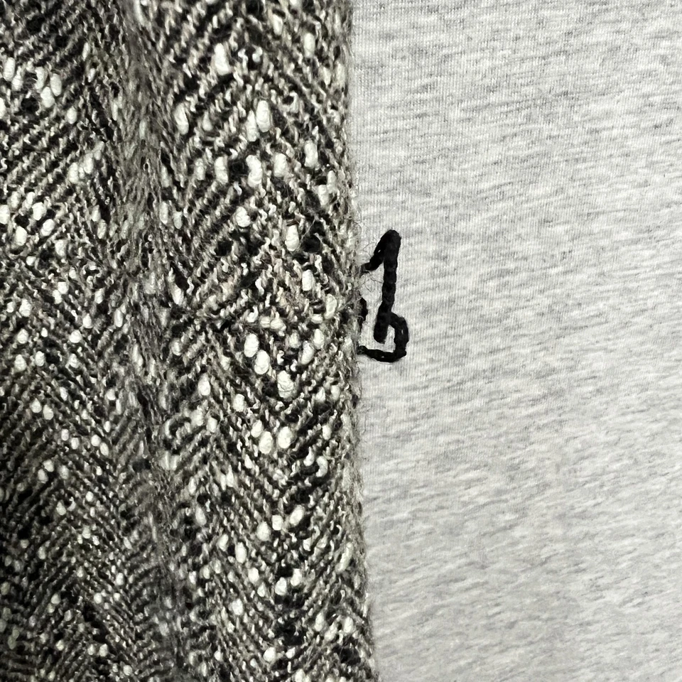 Vestido justo Talbots vintage feminino grande preto branco tweed mistura de lã FitnFlare - Imagem 3 de 4