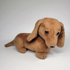 Vintage 1976 R Dakin 10" Brown Dachshund Dog Plush Firmly Stuffed Animal