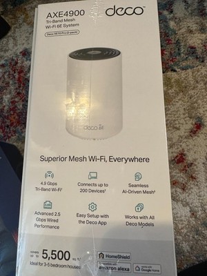 Deco XE70 Pro AXE4900 Tri-Band WiFi 6E Mesh WiFi Router - 1 x 2.5bps