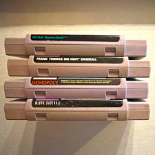 Nintendo SNES Super Nintendo Game Lot of 4: NCAA Basketball, Monopoly, MLBPA