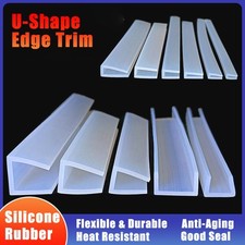 Silicone Rubber Edging Trim U-Shape Strip Edge Protector Window Door Panel Seal