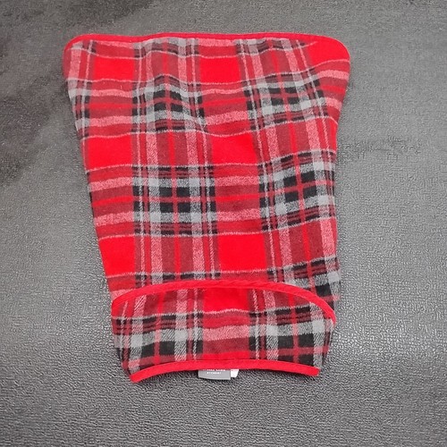 Martha Stewart Size M Medium Red Plaid Sherpa Lined Dog Pet Sweater