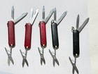 Lot of 5 Victorinox Classic Swiss Army Knives - Red - Black - Ruby — photo 3