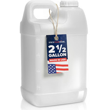 2.5 Gallon Water Jug, Made in USA โ Heavy-Duty HDPE Carboy Oil Container with Se