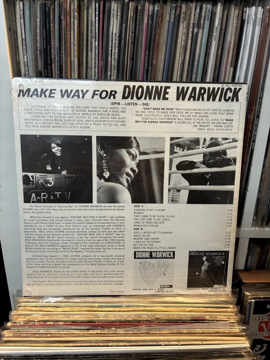 Make Way for Dionne Warwick Rare 1964 Sceptor Records LP-523