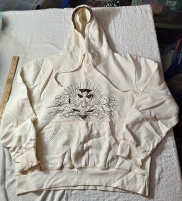 MARC ECKO Cut & Sew XL Hoodie Graphic Pullover White Brown Trim Y2K tahellanbak