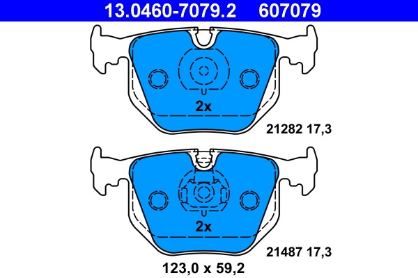 Bremsbelagsatz FÜR BMW X3 (E83) - ATE 13.0460-7079.2-image