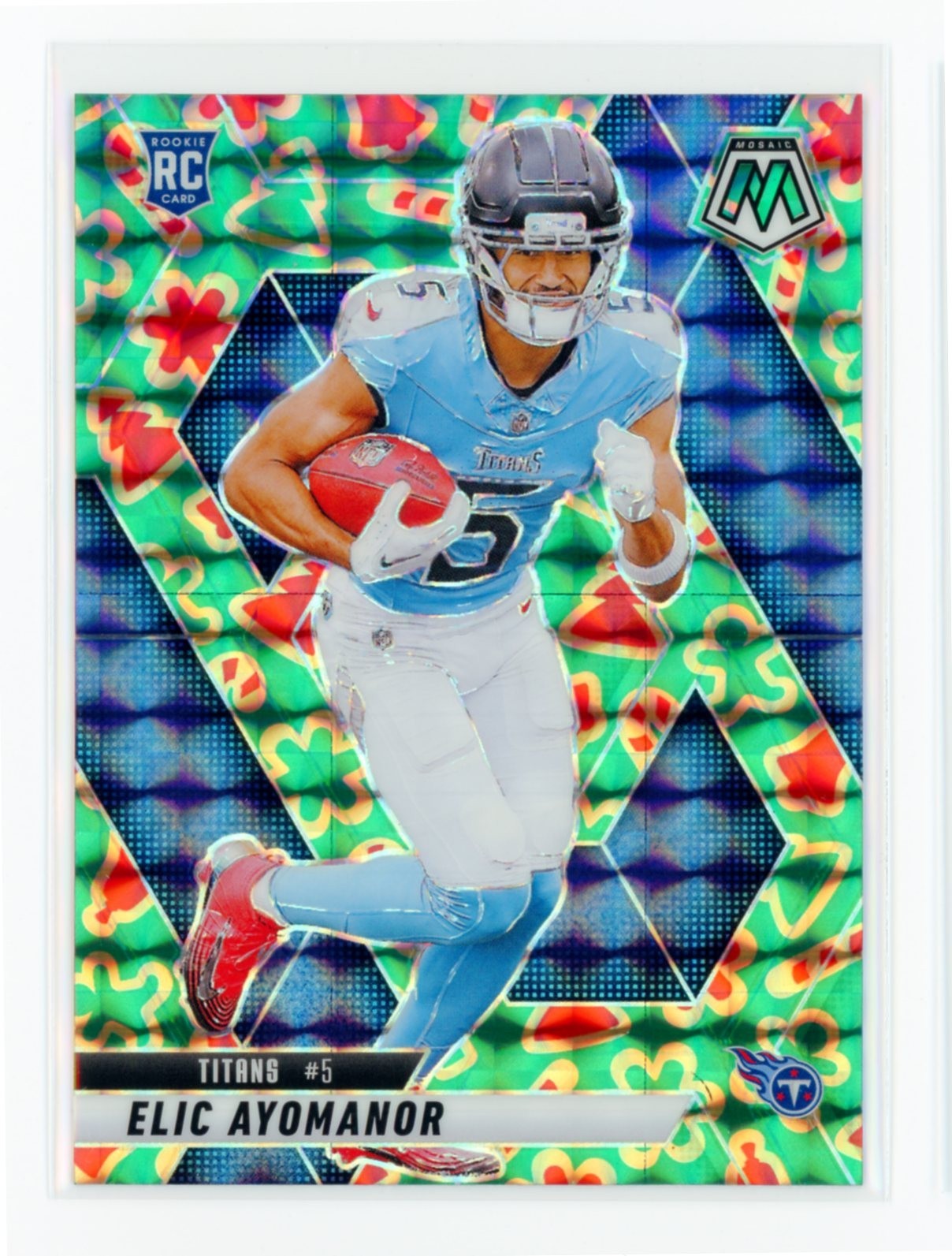 2025 Panini Mosaic Football - Mosaic Cookies Prizm SP #333 Elic Ayomanor (RC)
