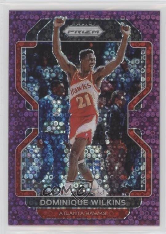 2021-22 Panini Prizm Fast Break Purple 28/75 Dominique Wilkins #252 HOF 7y2